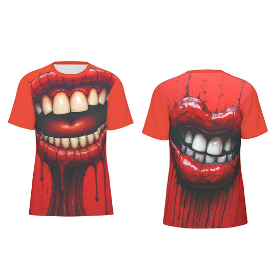 All-Over Print O-Neck T-Shirt Cotton