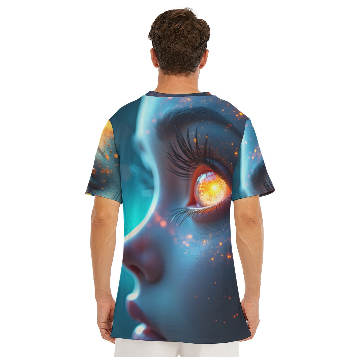 All-Over Print  O-Neck T-Shirt  Cotton