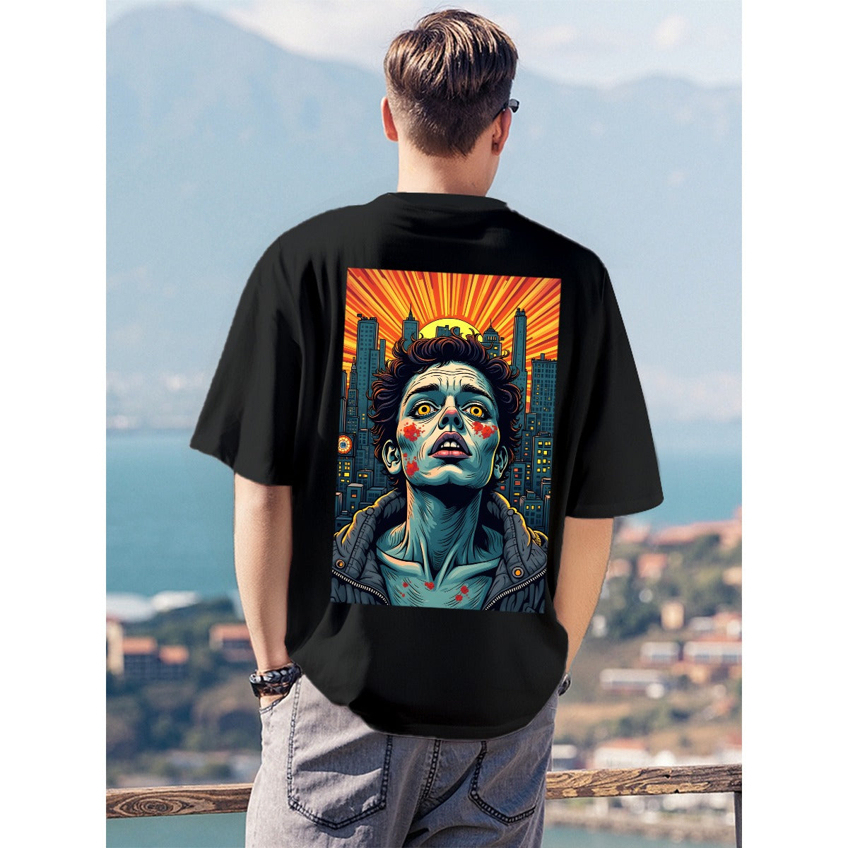 USA,    Digital Art, One of a Kind AI Image, Tattoo inspired design, inked clothing,