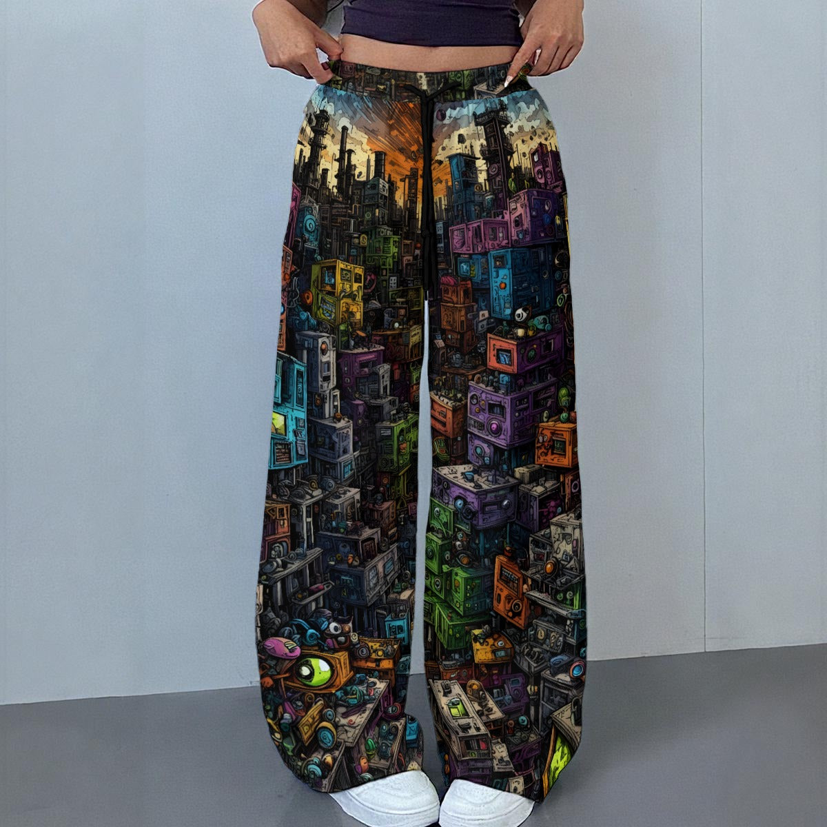 All-Over Print Women's Casual Pants|230GSM