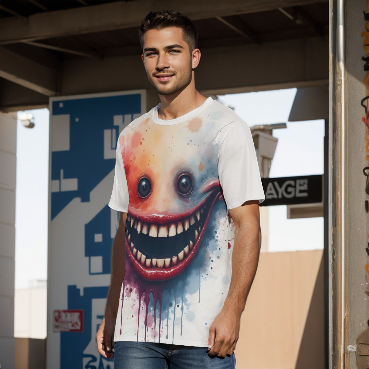 All-Over Print, Crazy AI Designs, Inked Clothing, Tattoo Styled Art,  Unique Print Shirt, Fashionable Wear, Digital Art Tee, Trendy Outfit, Great Gifts