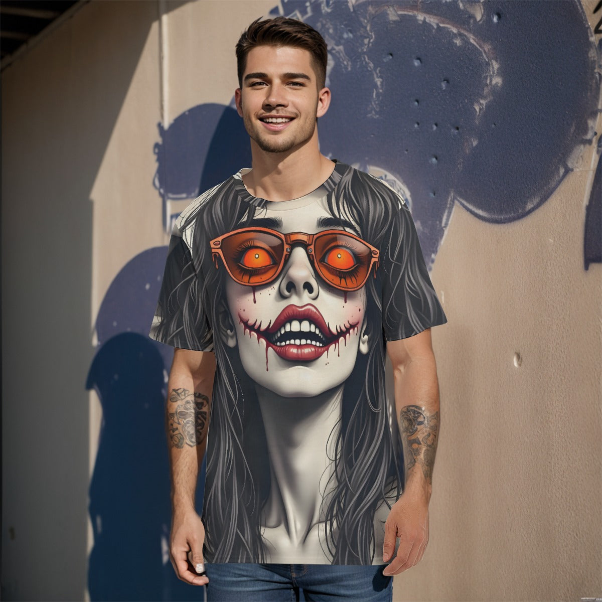 All-Over Print  O-Neck T-Shirt | 190GSM Cotton