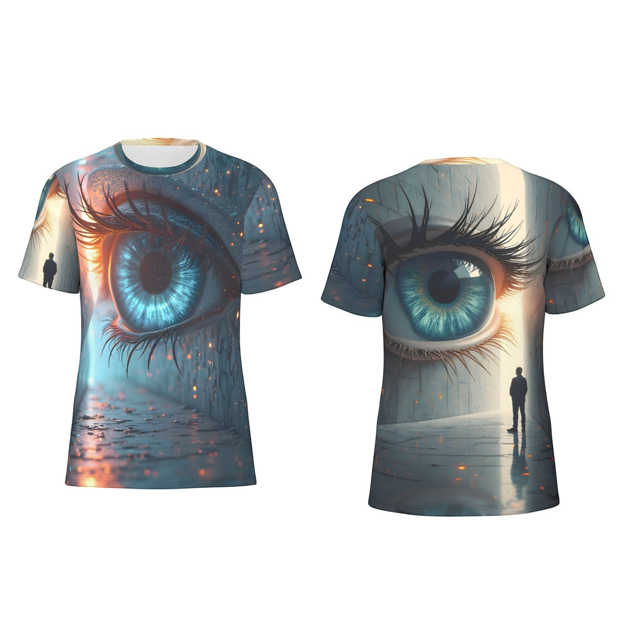 All-Over Print T-Shirt Cotton, Long Sleeve T-Shirt Cotton, Crazy AI Designed Inked Clothing, Tattoo styled art and surrealism inspired designs