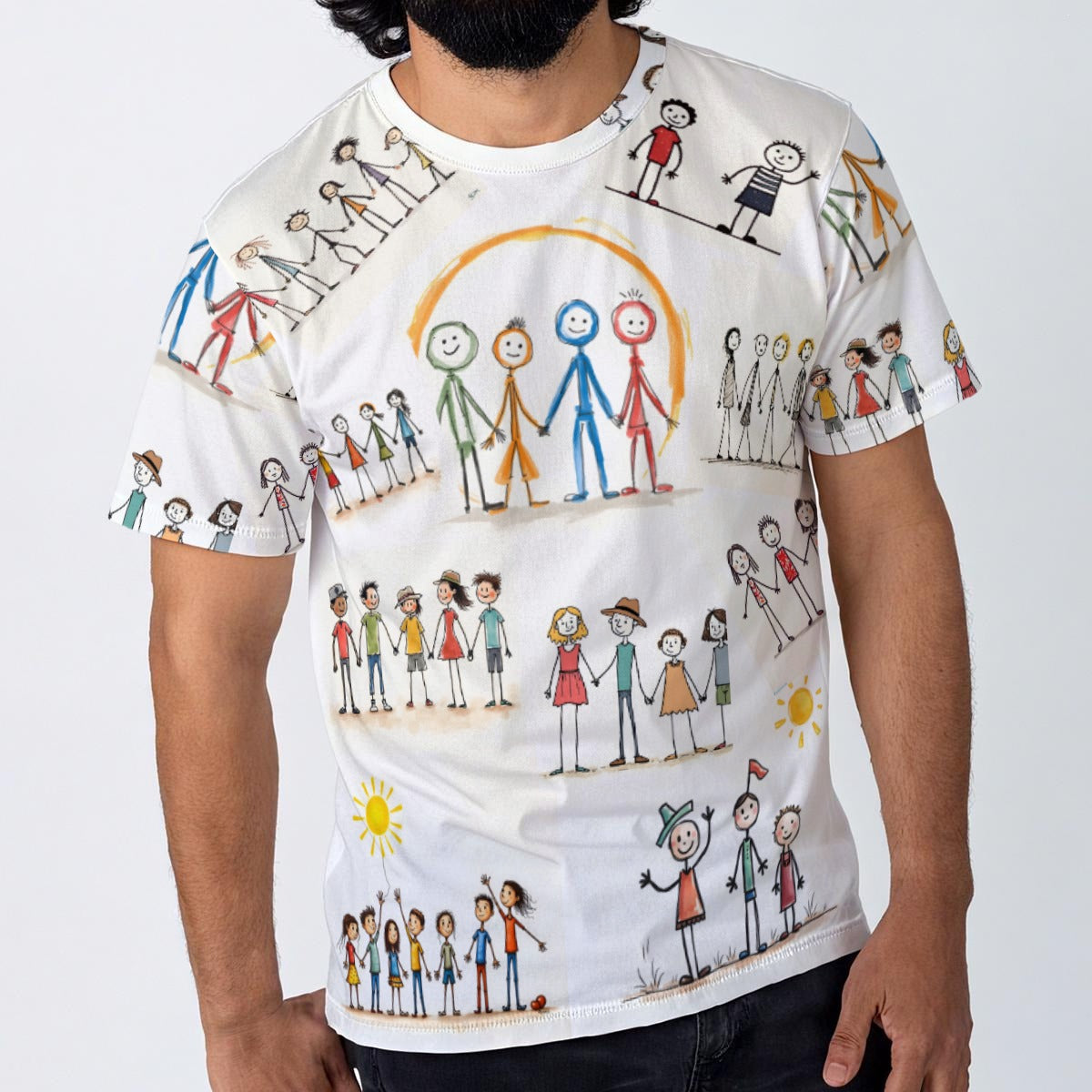 All-Over Print  Cotton T-Shirt