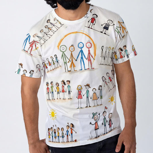 All-Over Print  Cotton T-Shirt