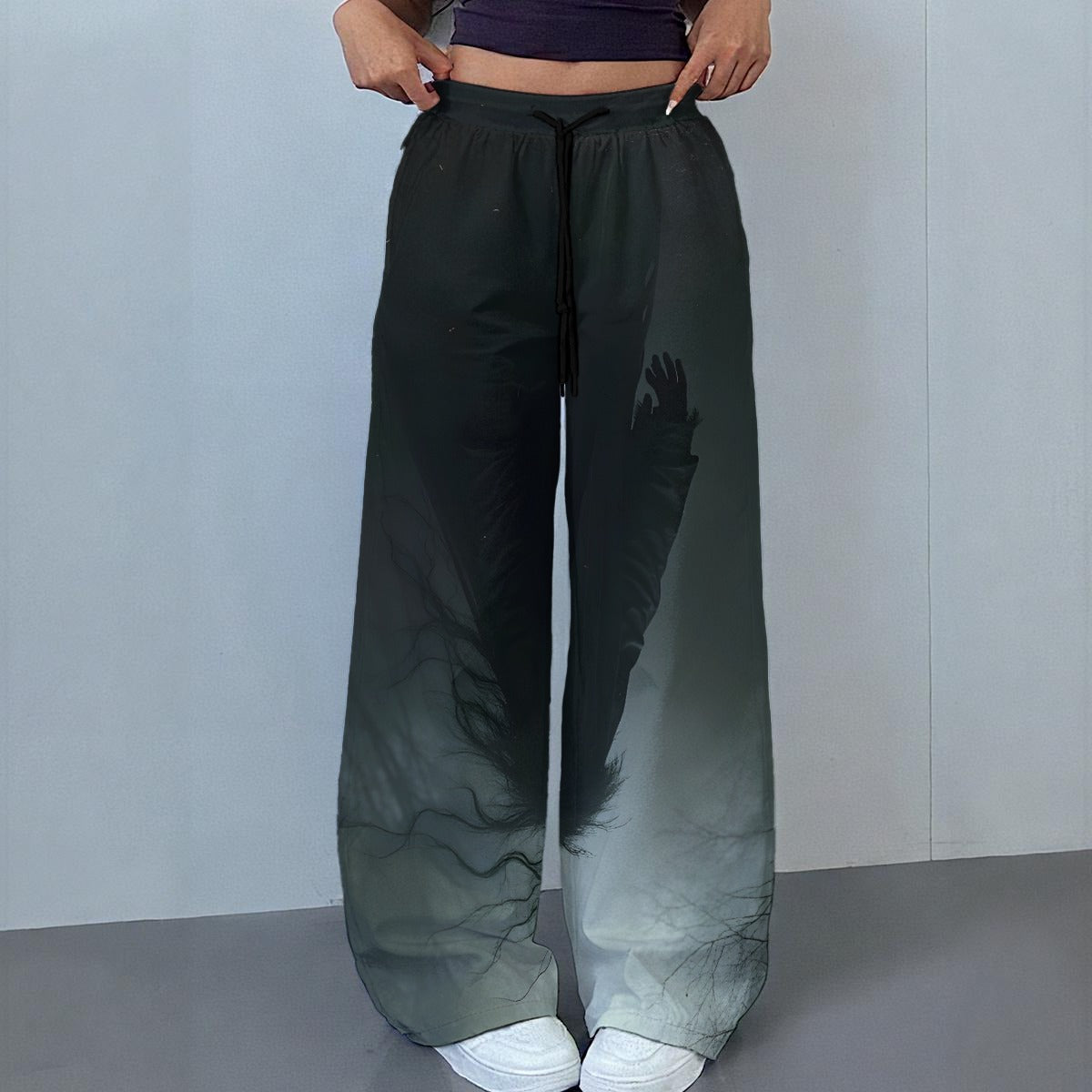 All-Over Print Women's Casual Pants|230GSM