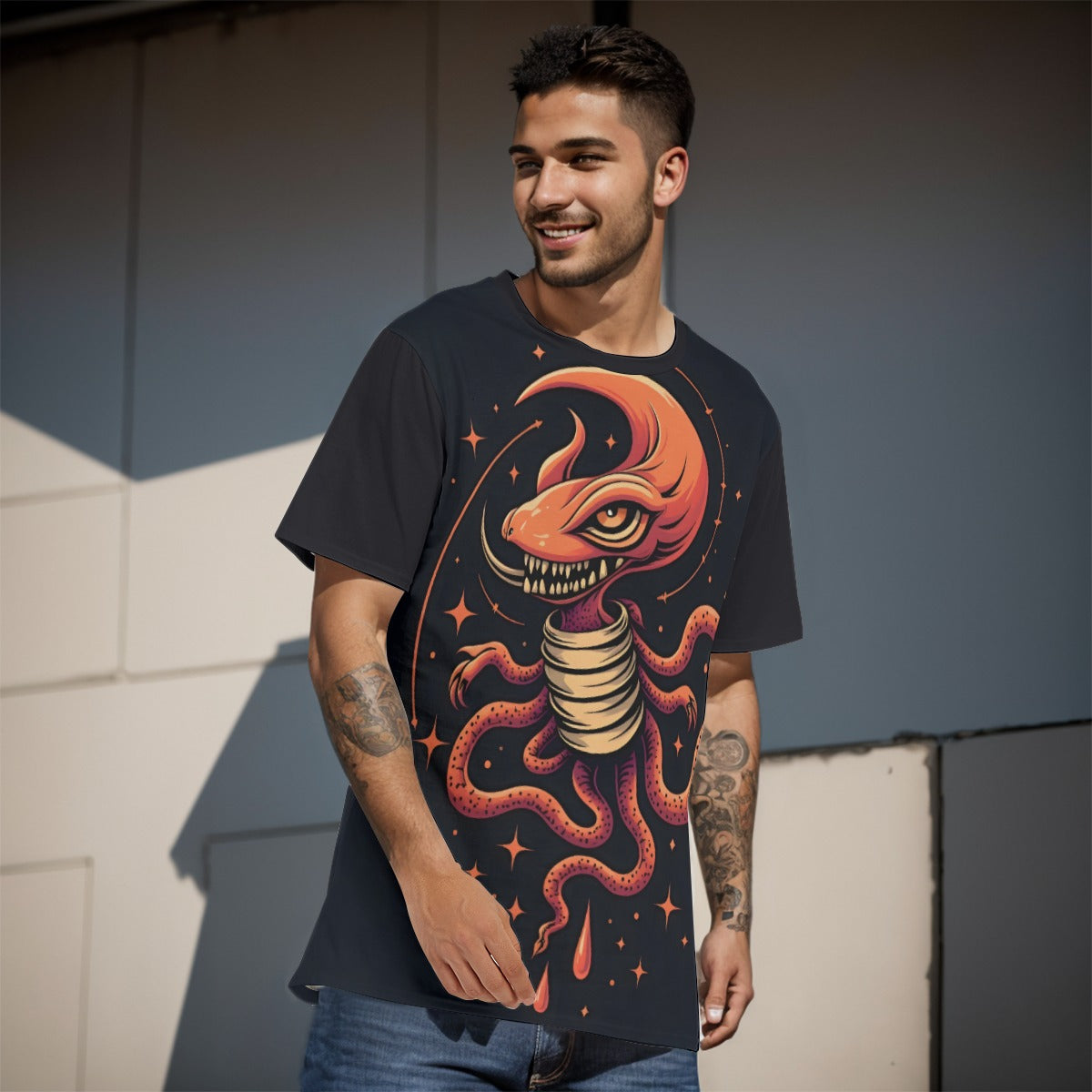 All-Over Print  T-Shirt Cotton