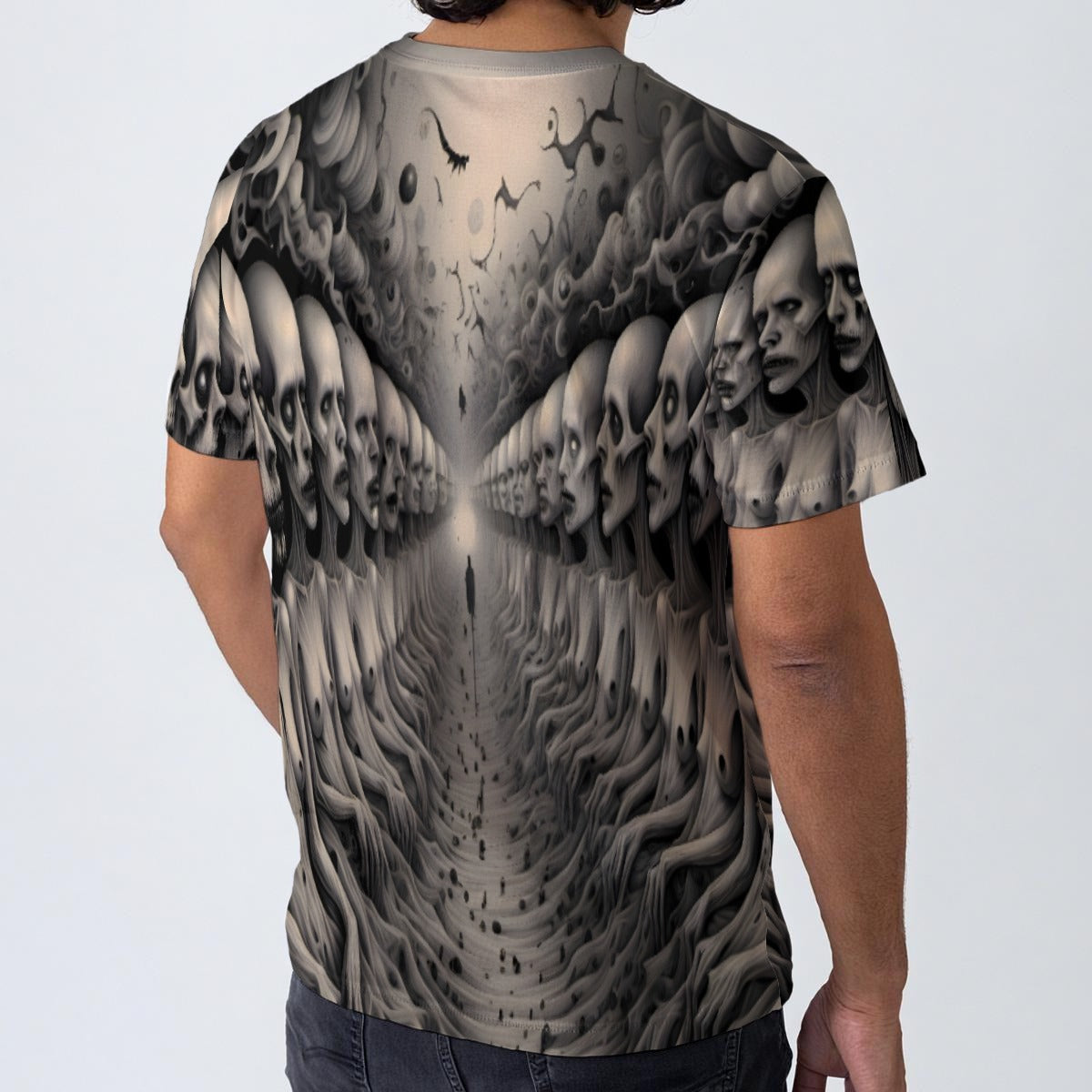 All-Over Print O-Neck T-Shirt | 190GSM Cotton