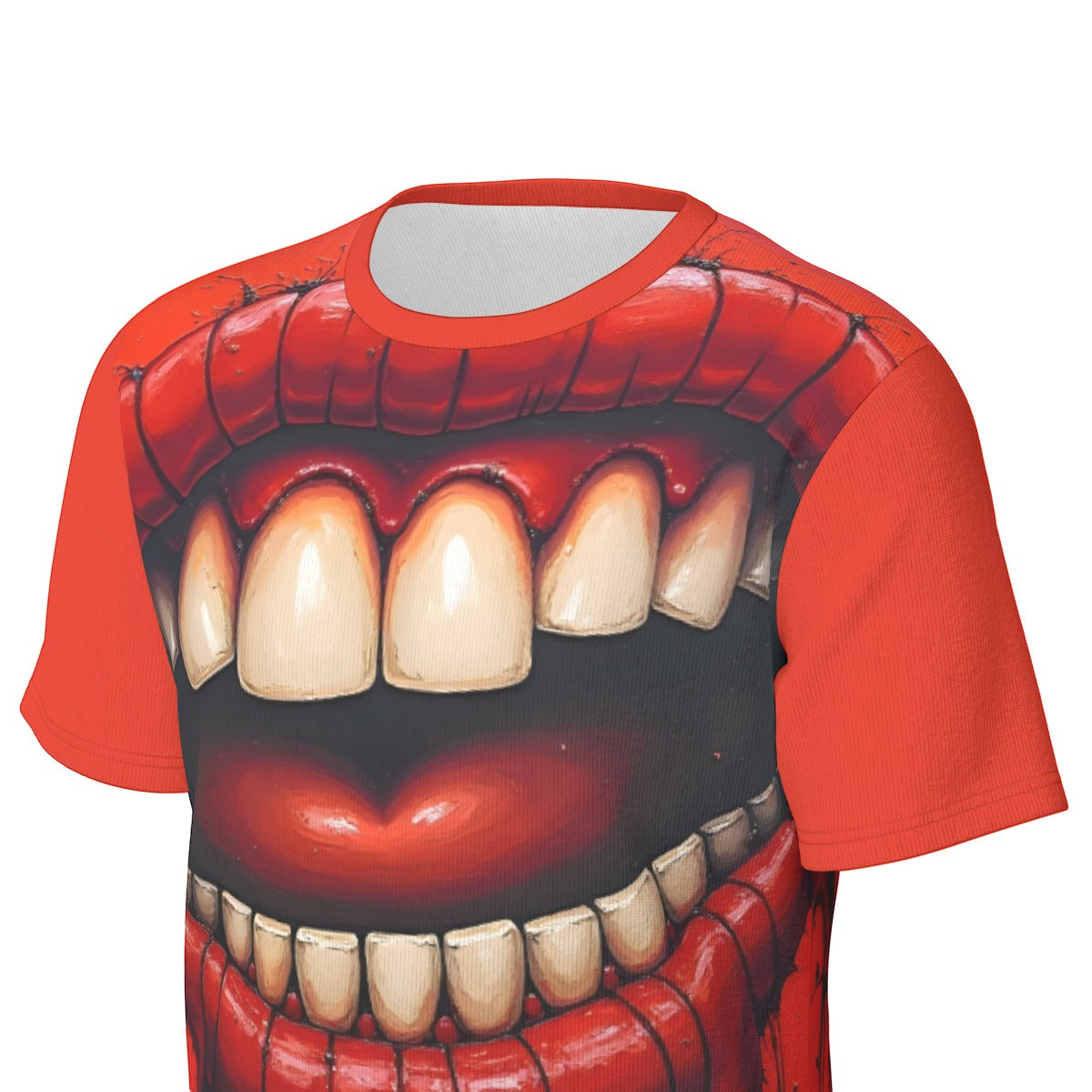 All-Over Print O-Neck T-Shirt Cotton