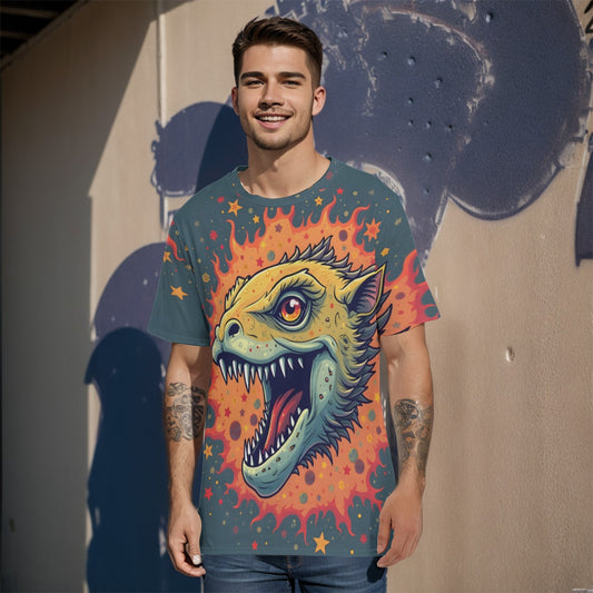 All-Over Print  T-Shirt  Cotton