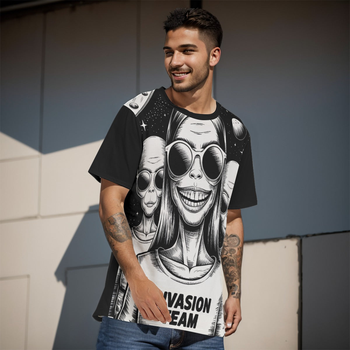 All-Over Print   T-Shirt    Cotton