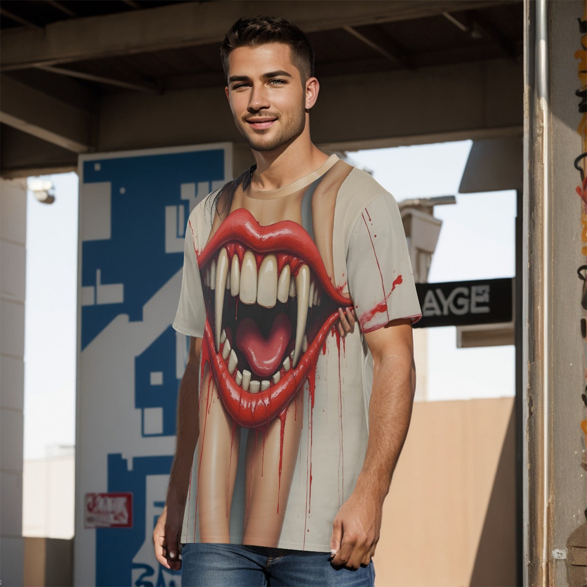 Crazy AI Inked Clothing, Tattoo Print Shirt,   Graphic Tee, Digital Design Apparel, Fashionable Wear, Gift For All