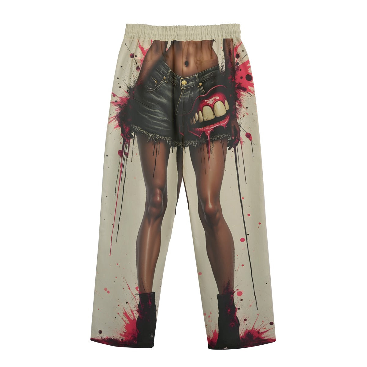 All-Over Print Unisex Straight Casual Pants Cotton