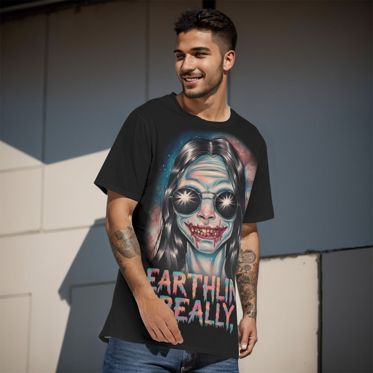 All-Over Print   T-Shirt  Cotton