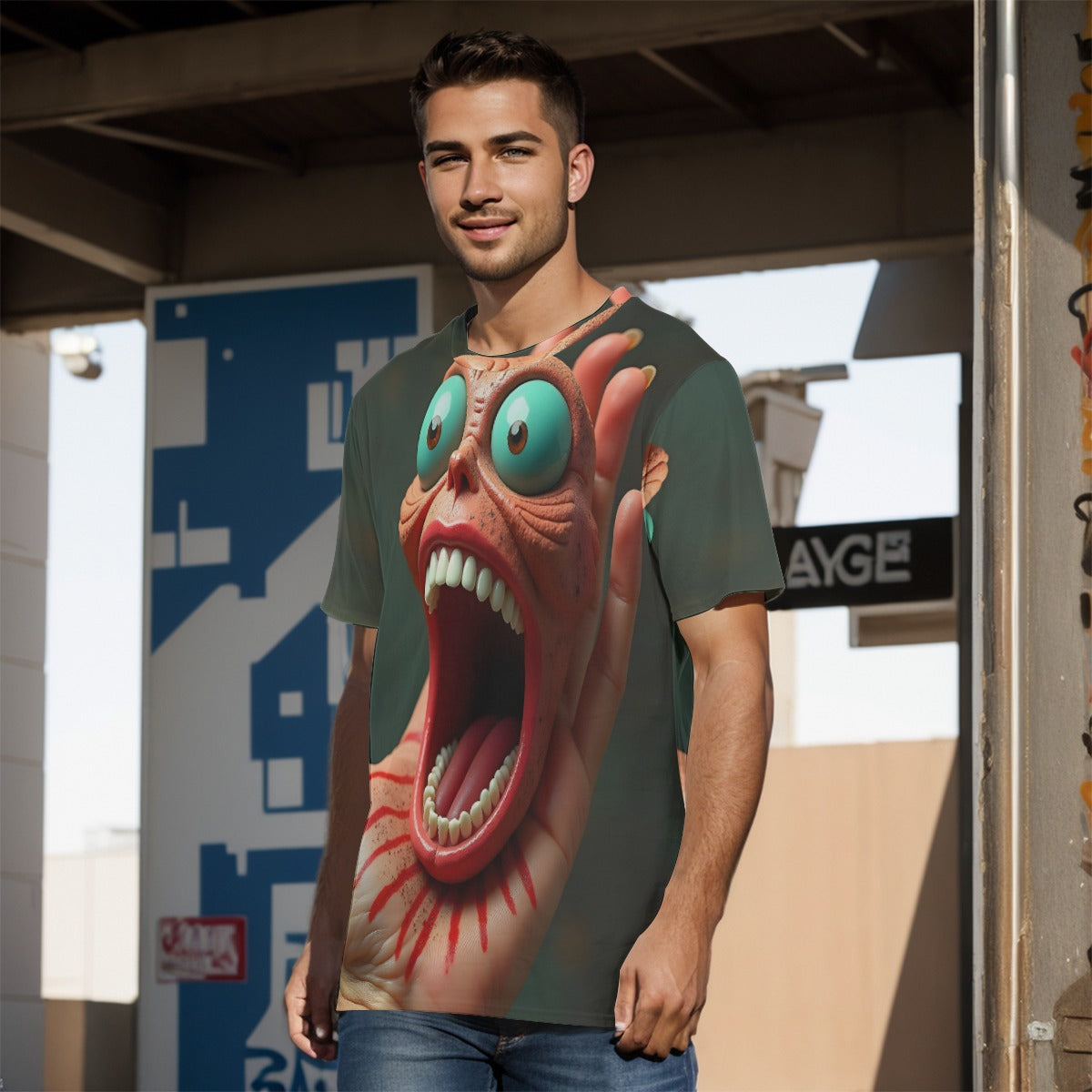 All-Over Print Men's O-Neck T-Shirt | 190GSM Cotton