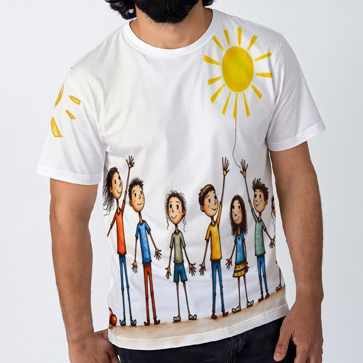 All-Over Print Men's O-Neck T-Shirt | 190GSM Cotton