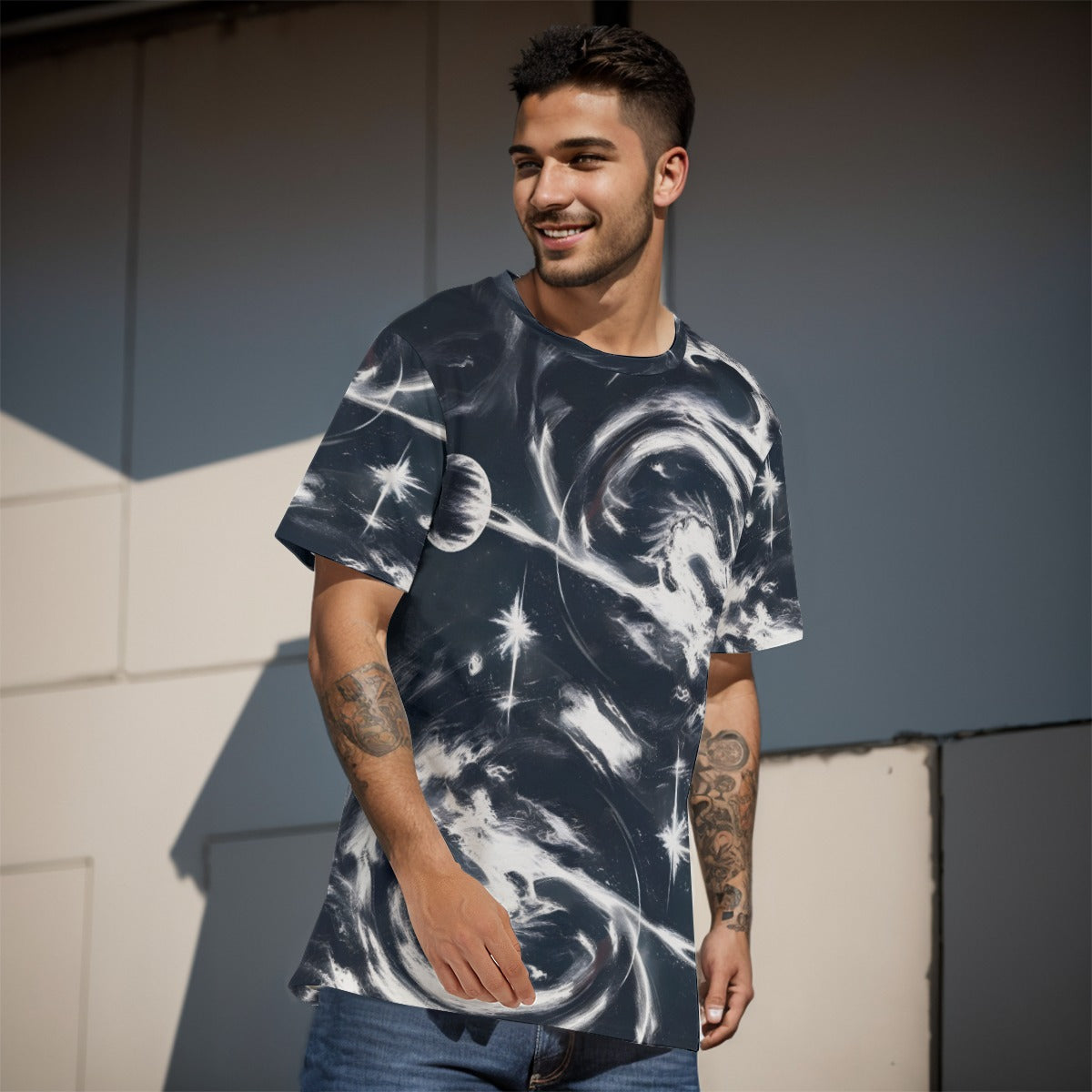 All-Over Print O-Neck T-Shirt | 190GSM Cotton