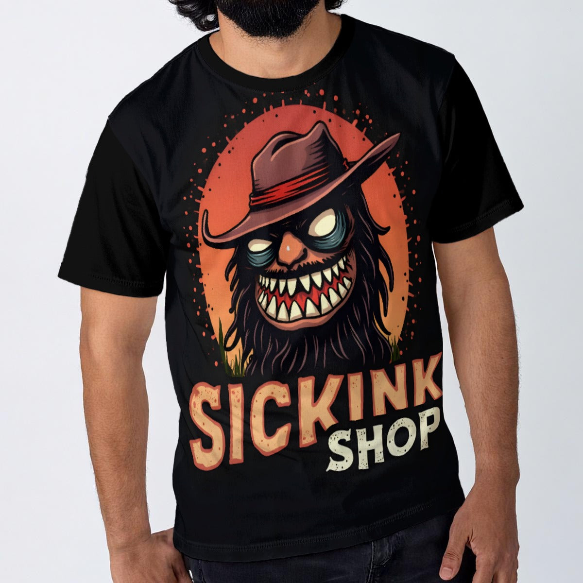 All-Over Print  T-Shirt  Cotton