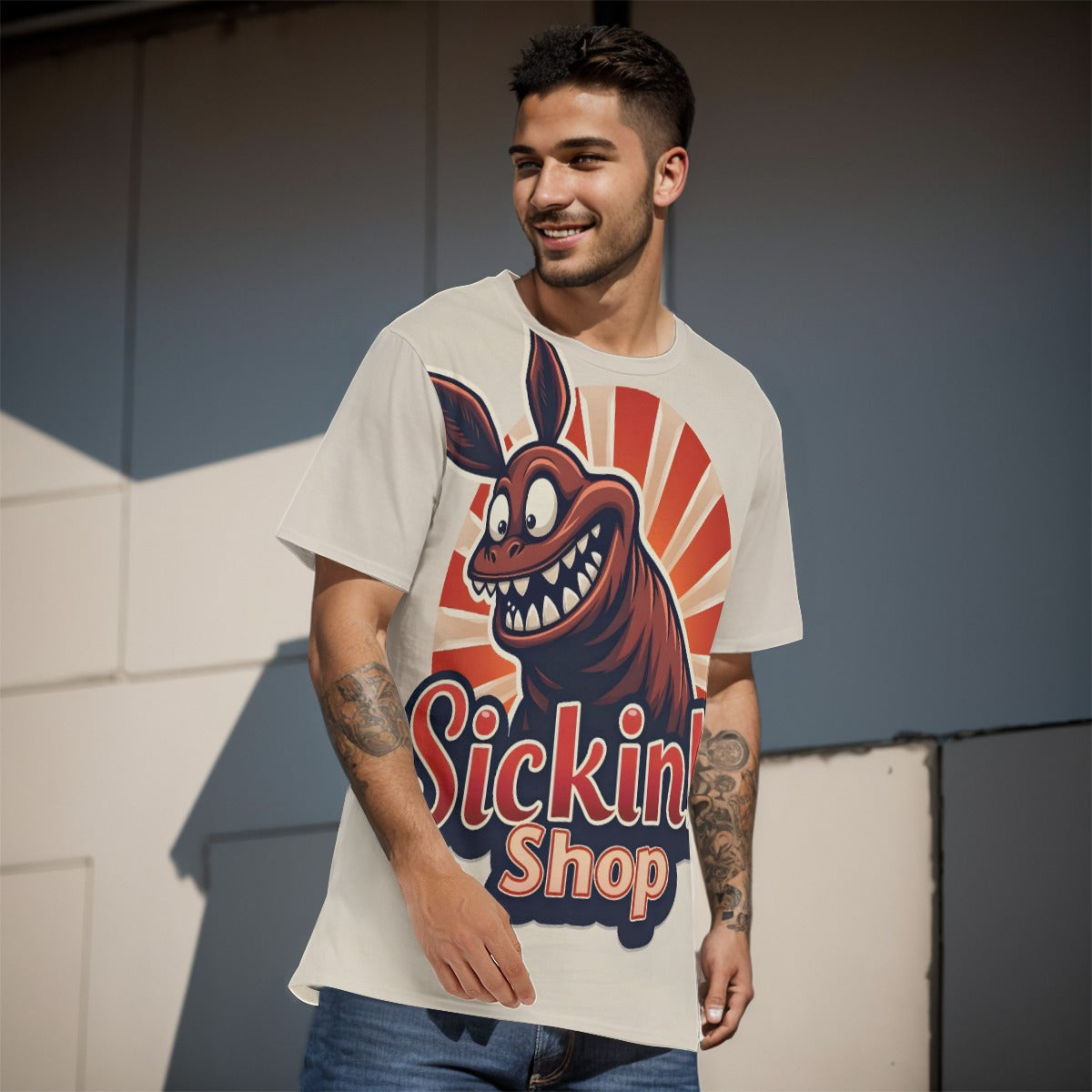 All-Over Print Men's O-Neck T-Shirt | 190GSM Cotton