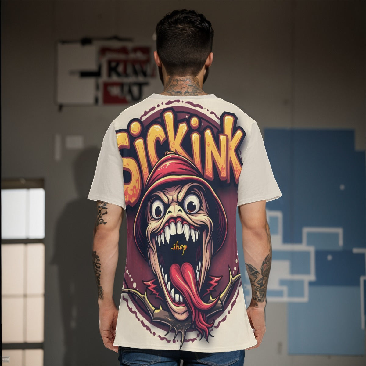 All-Over Print Men's O-Neck T-Shirt | 190GSM Cotton