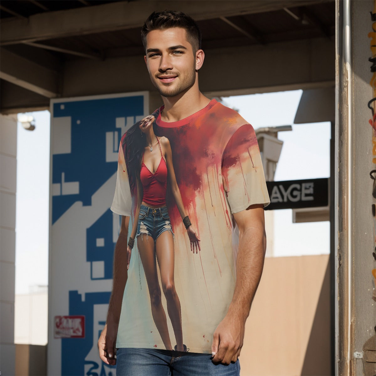 All-Over Print O-Neck T-Shirt | 190GSM Cotton