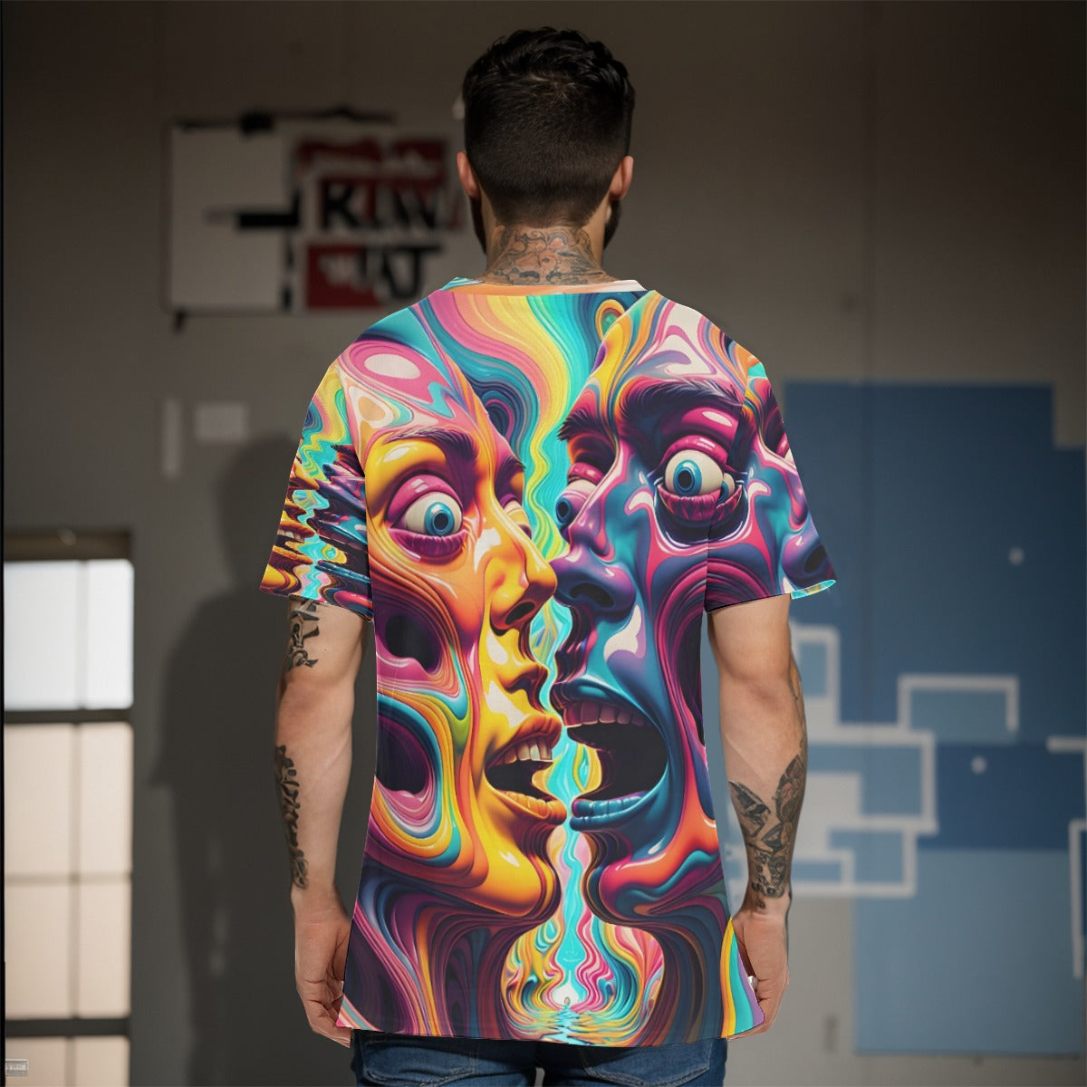 All-Over Print Men's O-Neck T-Shirt | 190GSM Cotton