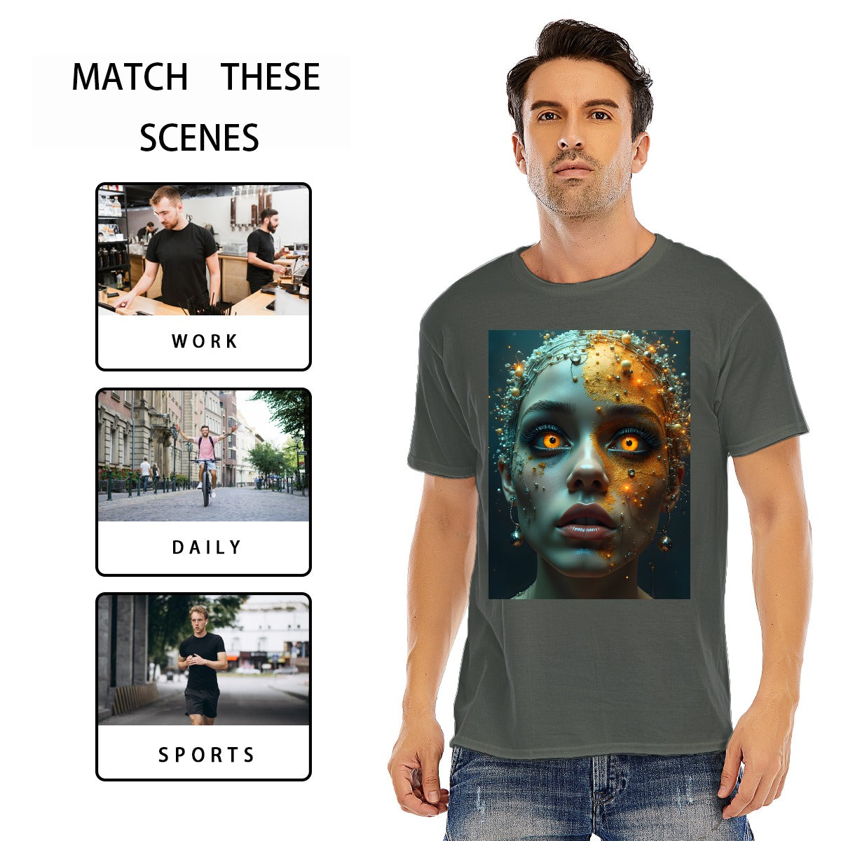 Unisex O-neck Short Sleeve T-shirt | 180GSM Cotton (DTF)