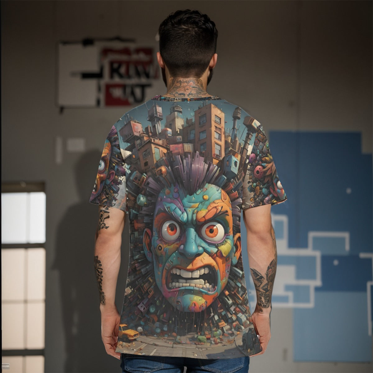 All-Over Print  O-Neck T-Shirt | 190GSM Cotton