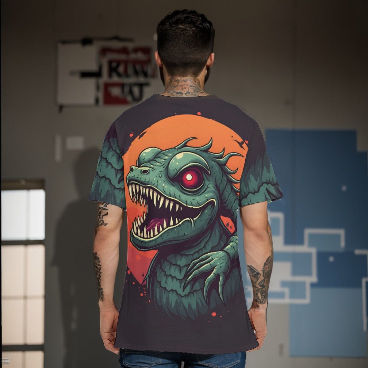 All-Over Print  T-Shirt  Cotton