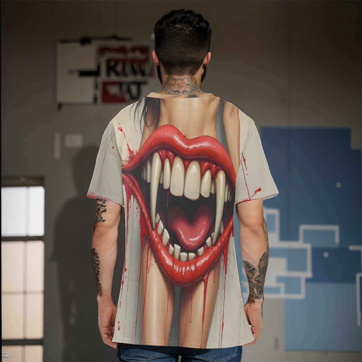 Crazy AI Inked Clothing, Tattoo Print Shirt,   Graphic Tee, Digital Design Apparel, Fashionable Wear, Gift For All