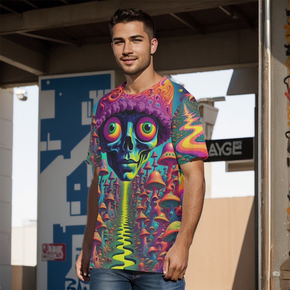 All-Over Print Men's O-Neck T-Shirt | 190GSM Cotton