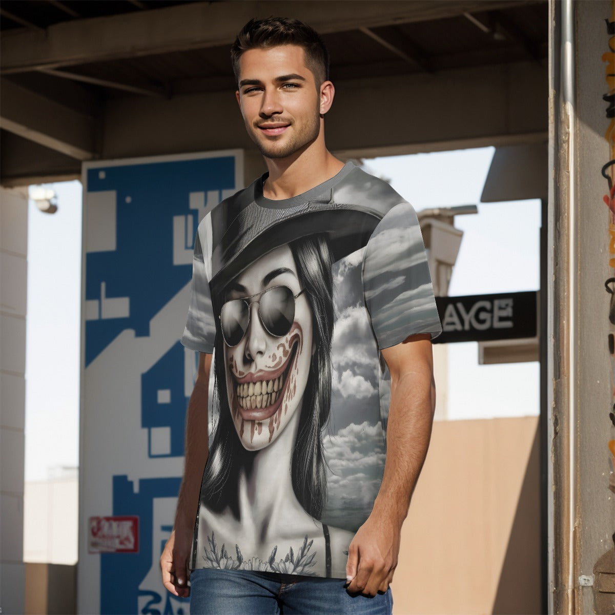 All-Over Print T-Shirt  Cotton