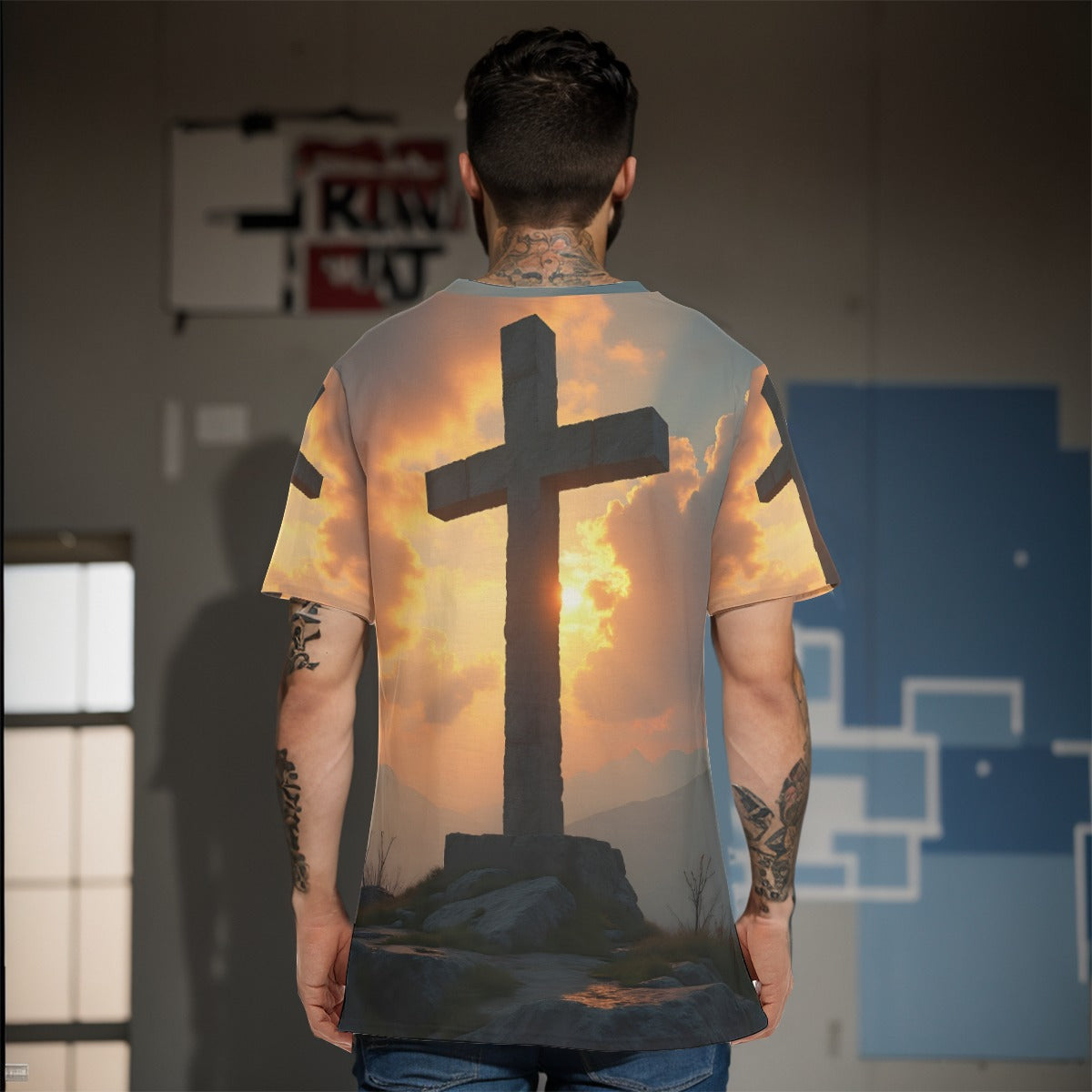 All-Over Print   O-Neck T-Shirt | 190GSM Cotton