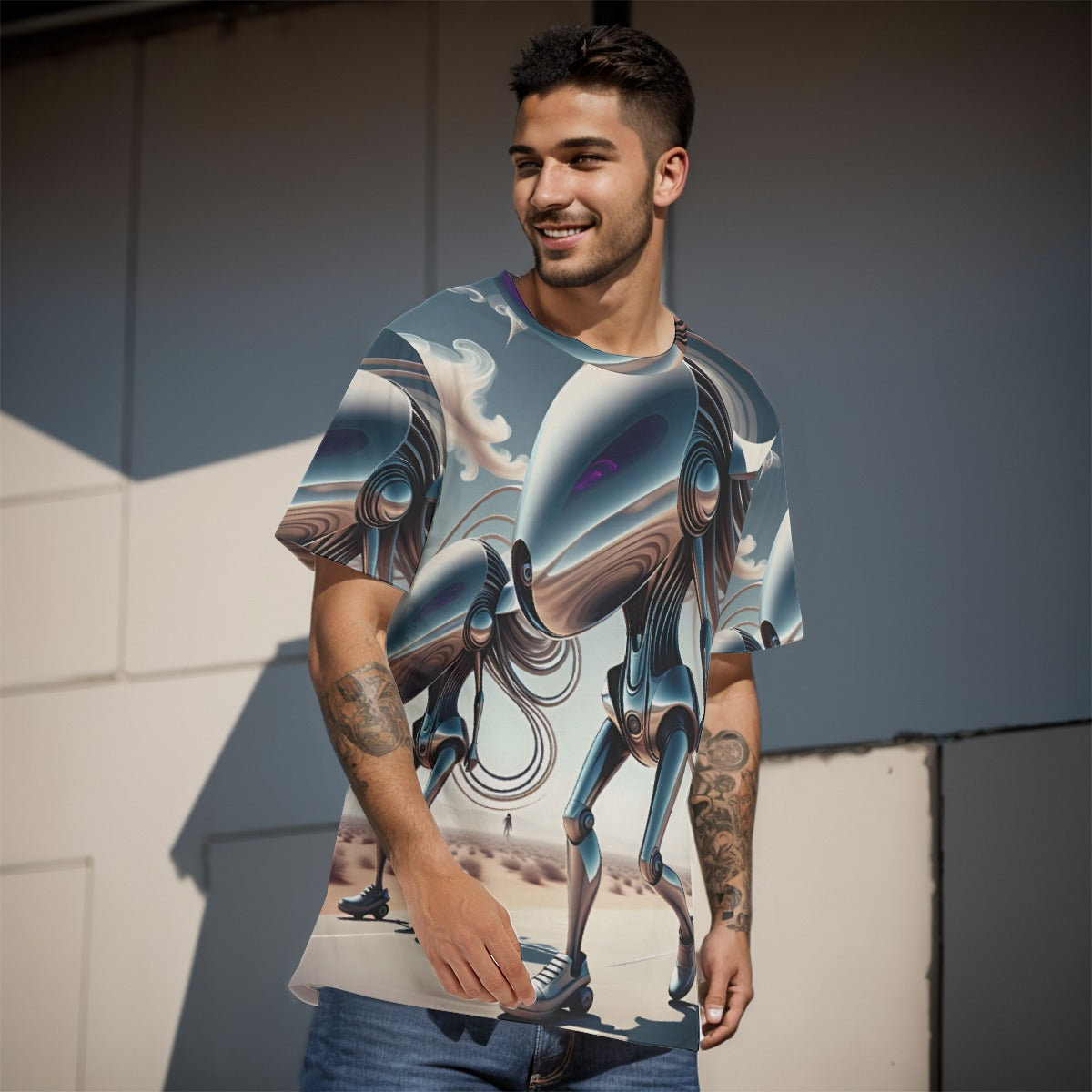 All-Over Print   O-Neck T-Shirt | 190GSM Cotton