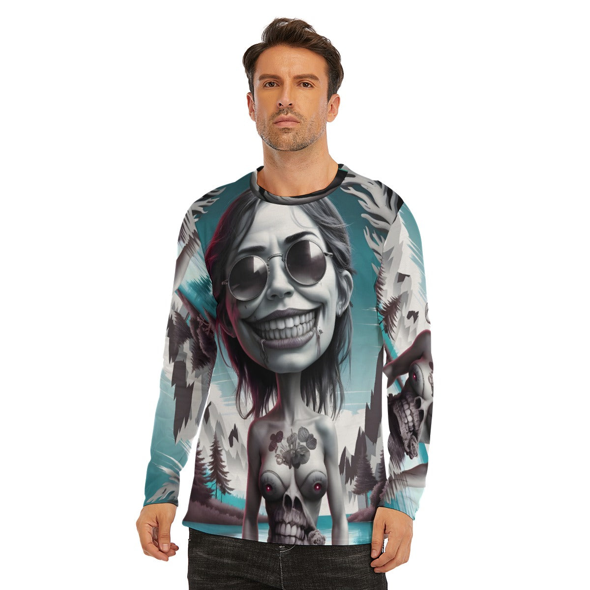 All-Over Print Long Sleeve T-Shirt | 190GSM Cotton