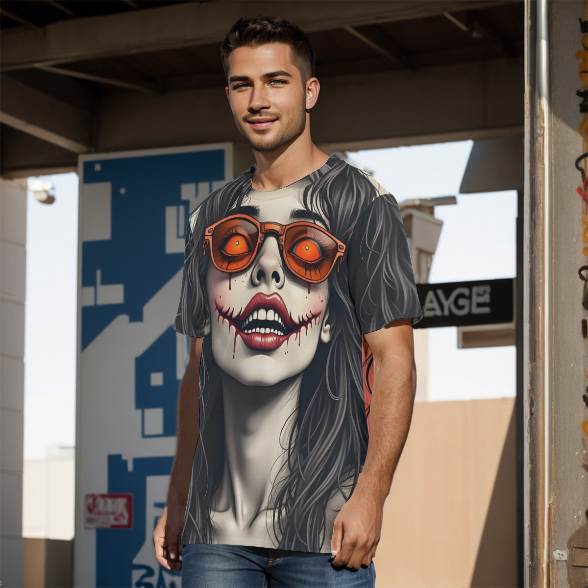 All-Over Print  O-Neck T-Shirt | 190GSM Cotton