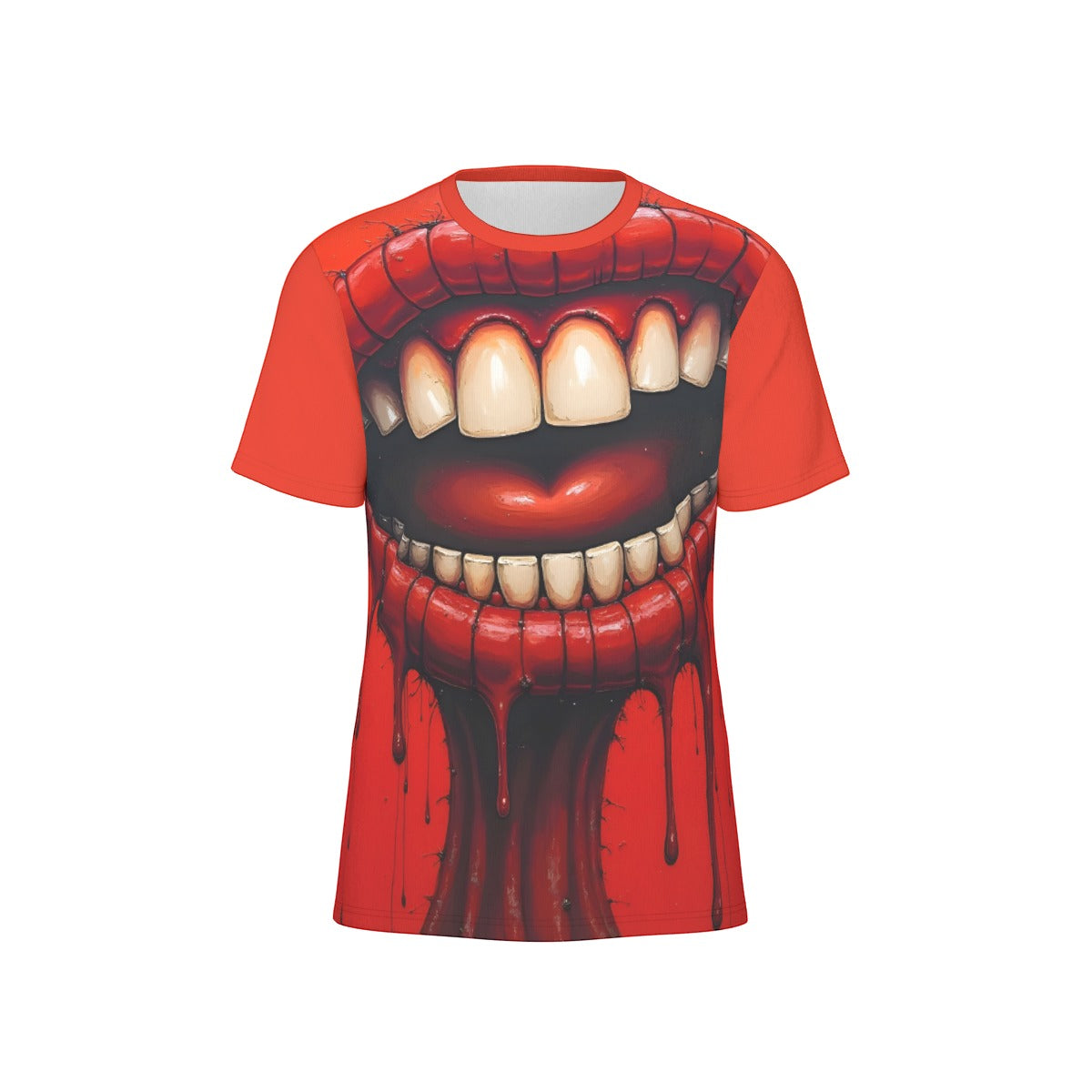 All-Over Print O-Neck T-Shirt Cotton