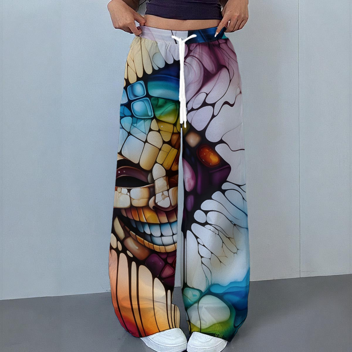 All-Over Print Women's Casual Pants|230GSM