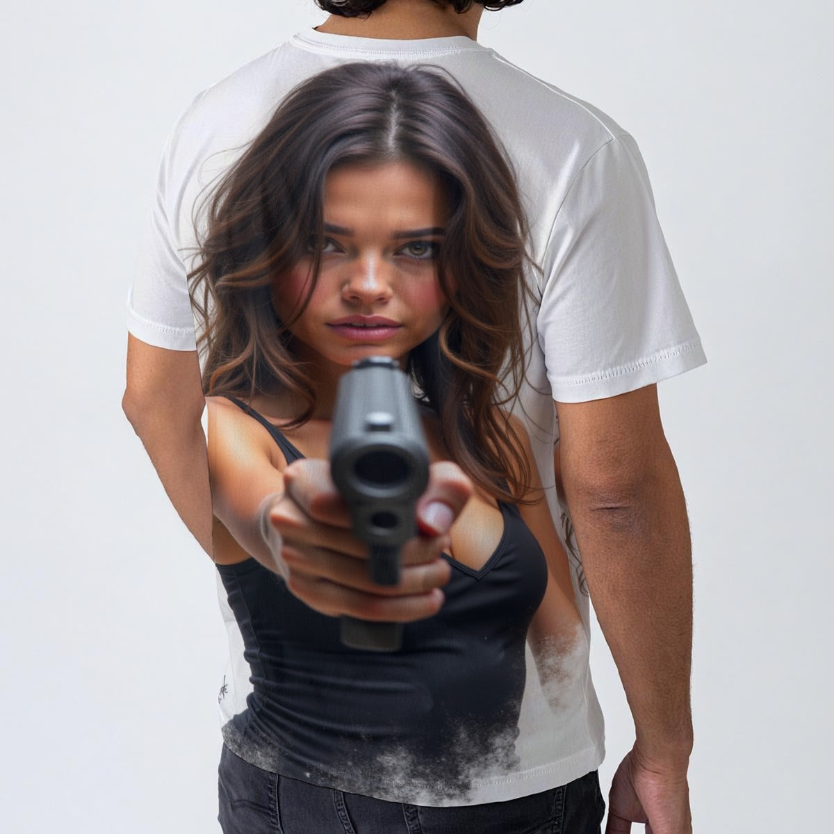 All-Over Print  Graphic T-Shirt  Cotton