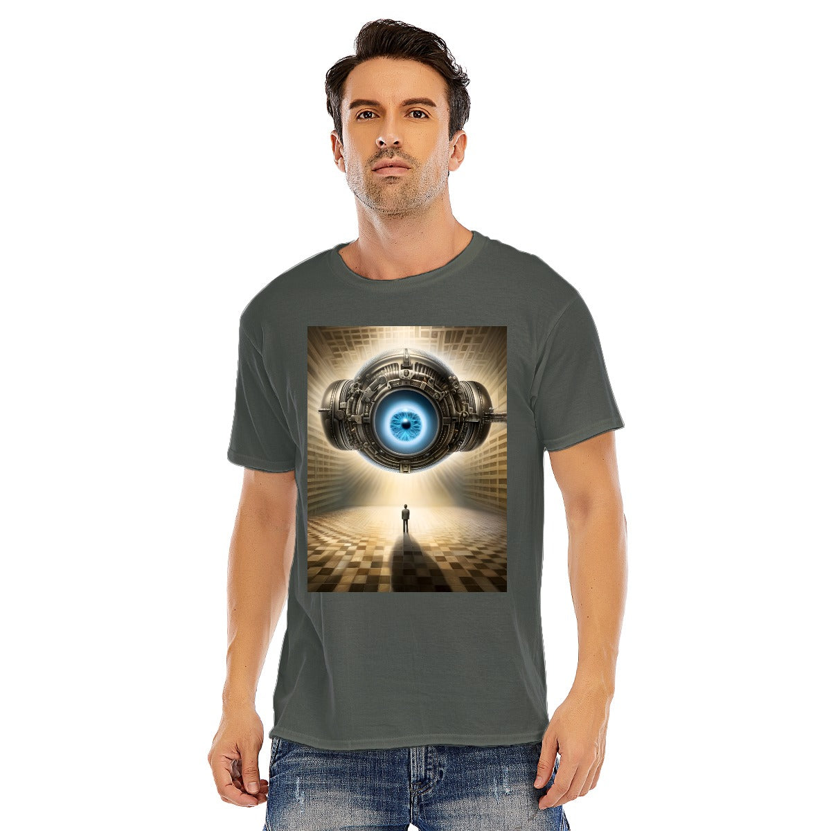 Unisex O-neck Short Sleeve T-shirt CottonStAI Inked Clothing, Tattoo Style Apparel, Edgy Designs, T-Shirt with Digital Print, Graphic Tee, Gift For All, Fashion Statement