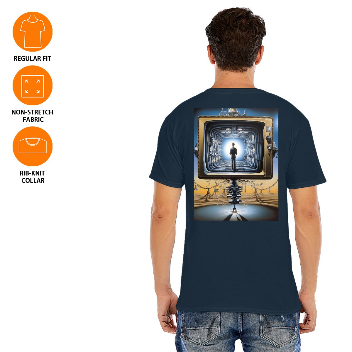 Unisex O-neck Short Sleeve T-shirt CottonStAI Inked Clothing, Tattoo Style Apparel, Edgy Designs, T-Shirt with Digital Print, Graphic Tee, Gift For All, Fashion Statement