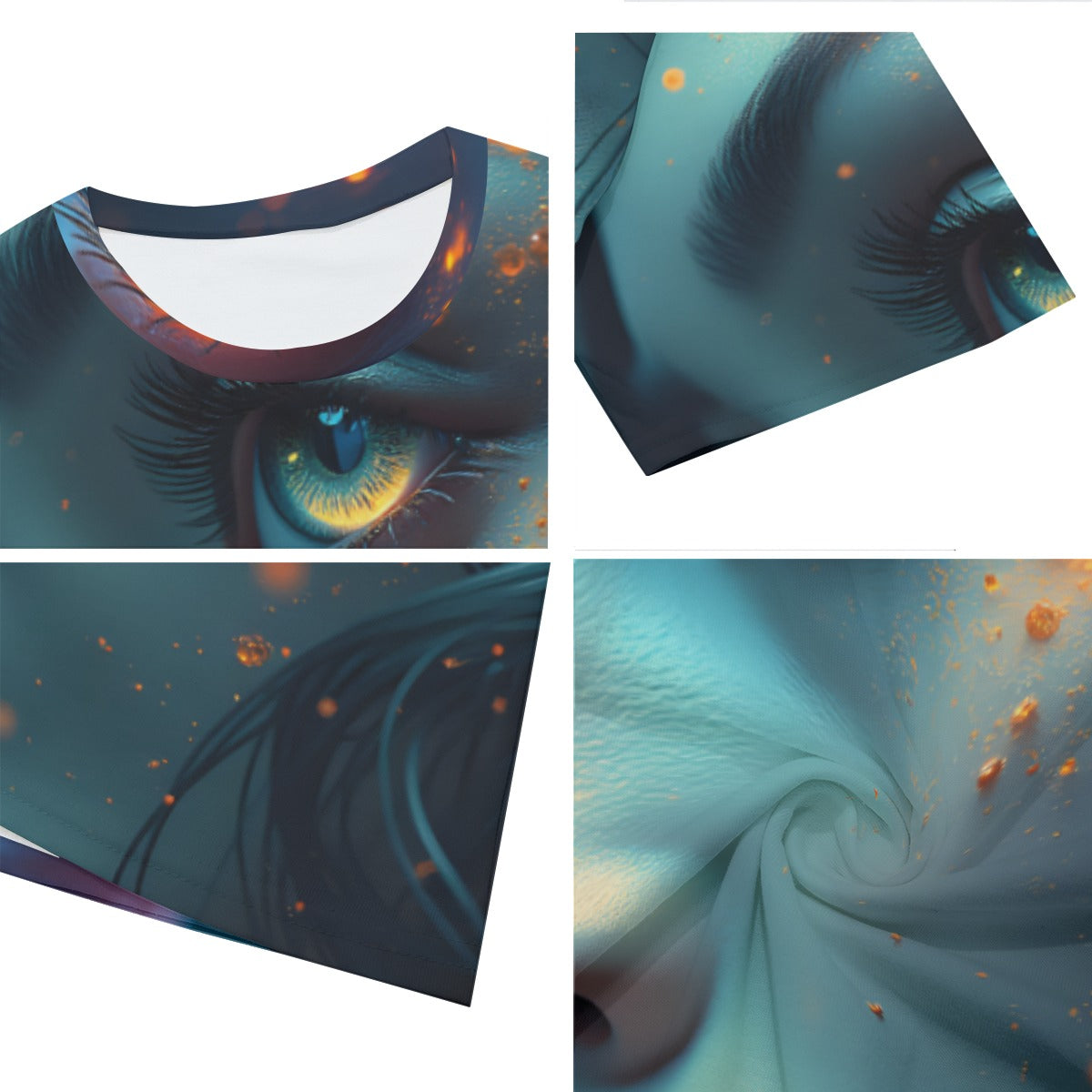 All-Over Print  O-Neck T-Shirt  Cotton