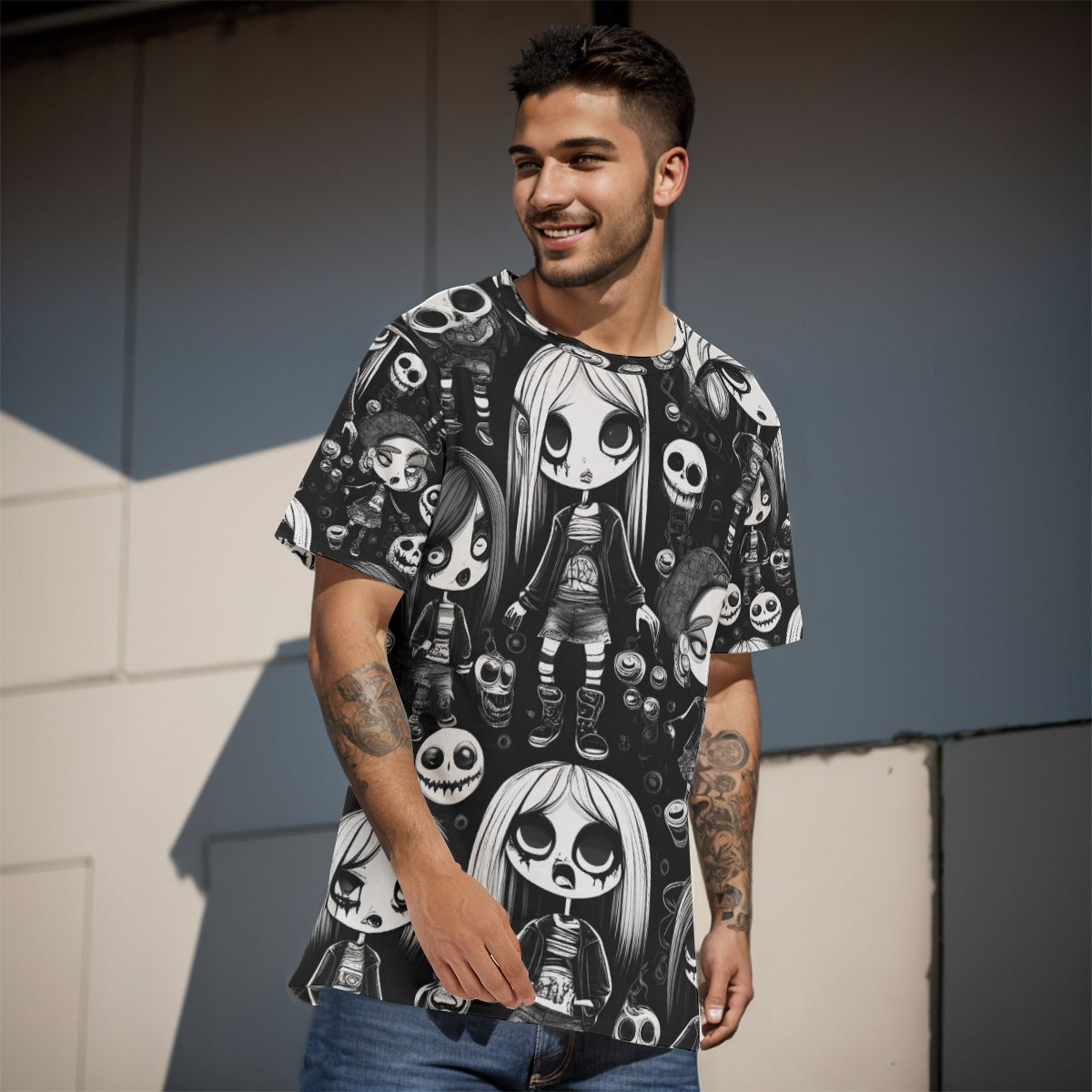 All-Over Print  O-Neck T-Shirt | 190GSM Cotton
