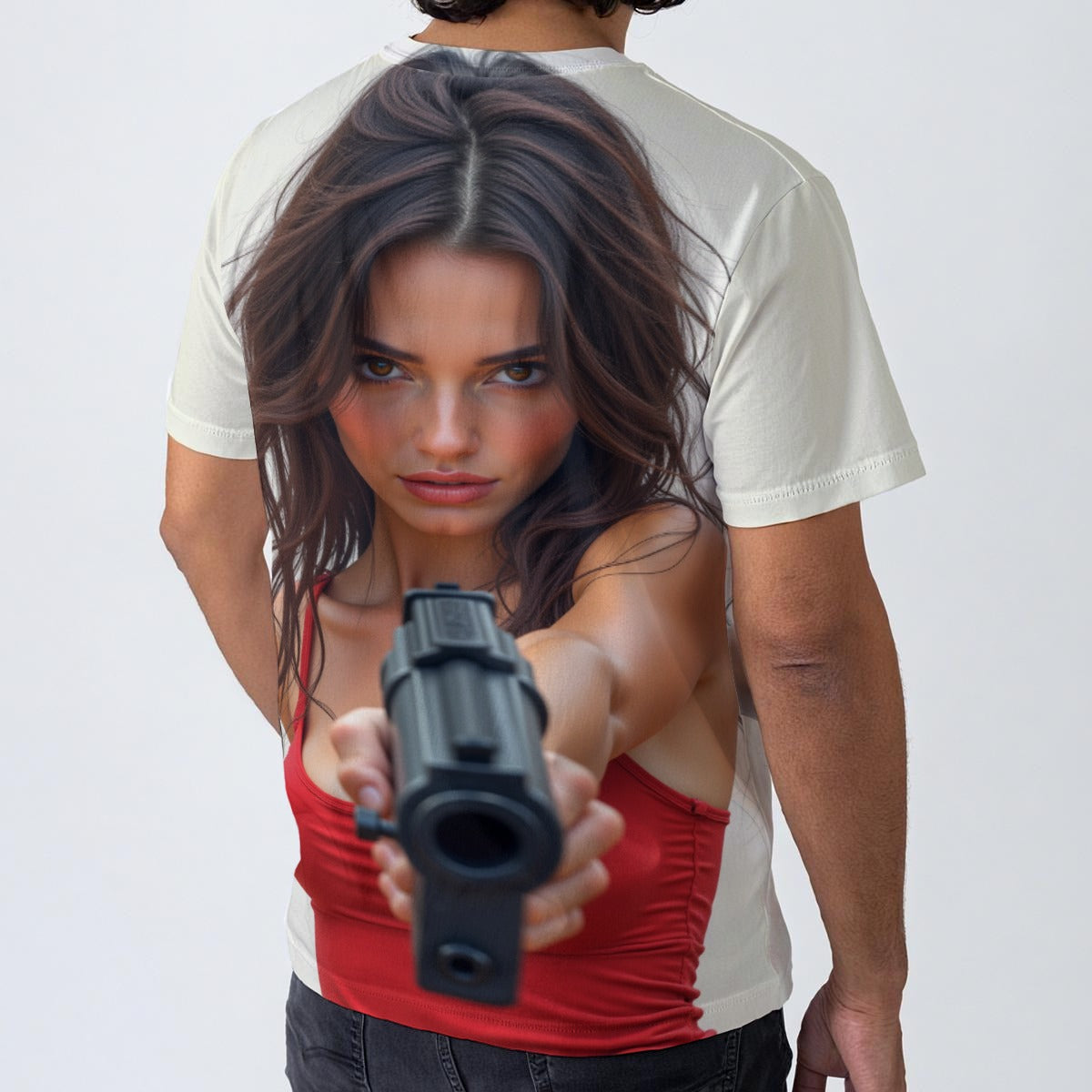 All-Over Print   T-Shirt  Cotton