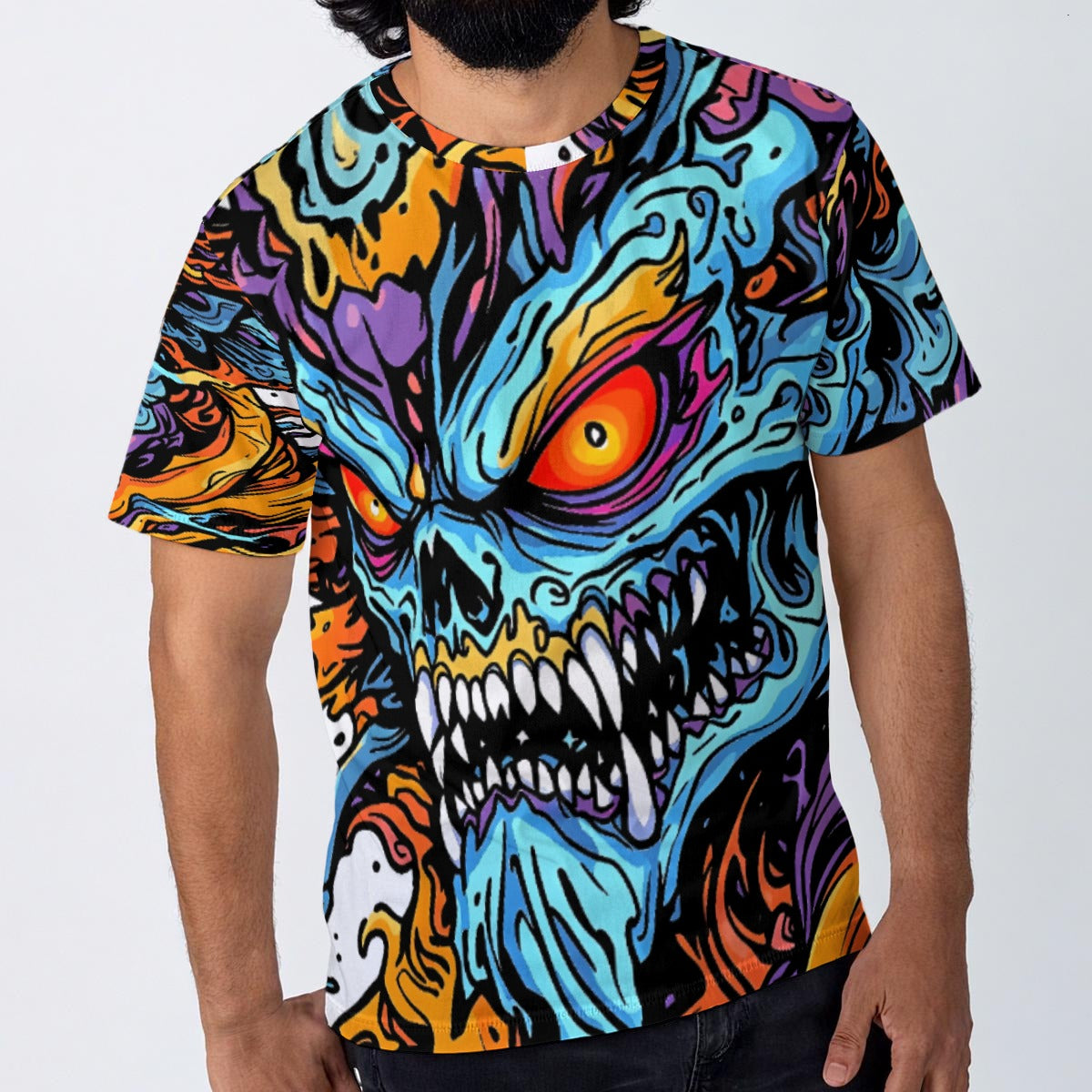 All-Over Print Men's O-Neck T-Shirt | 190GSM Cotton