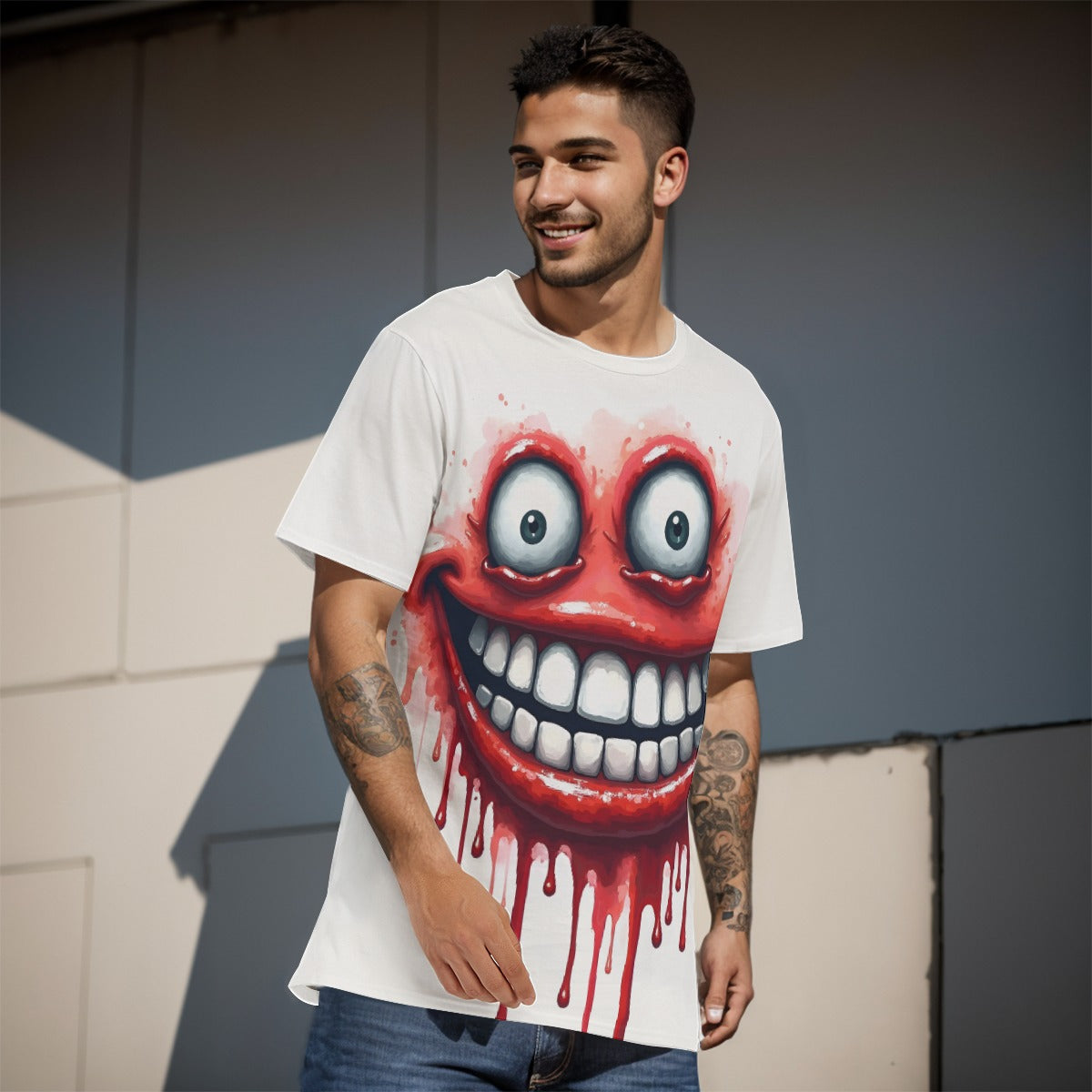 All-Over Print  O-Neck T-Shirt | 190GSM Cotton