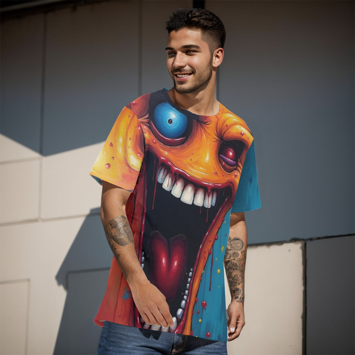 All-Over Print Men's O-Neck T-Shirt | 190GSM Cotton
