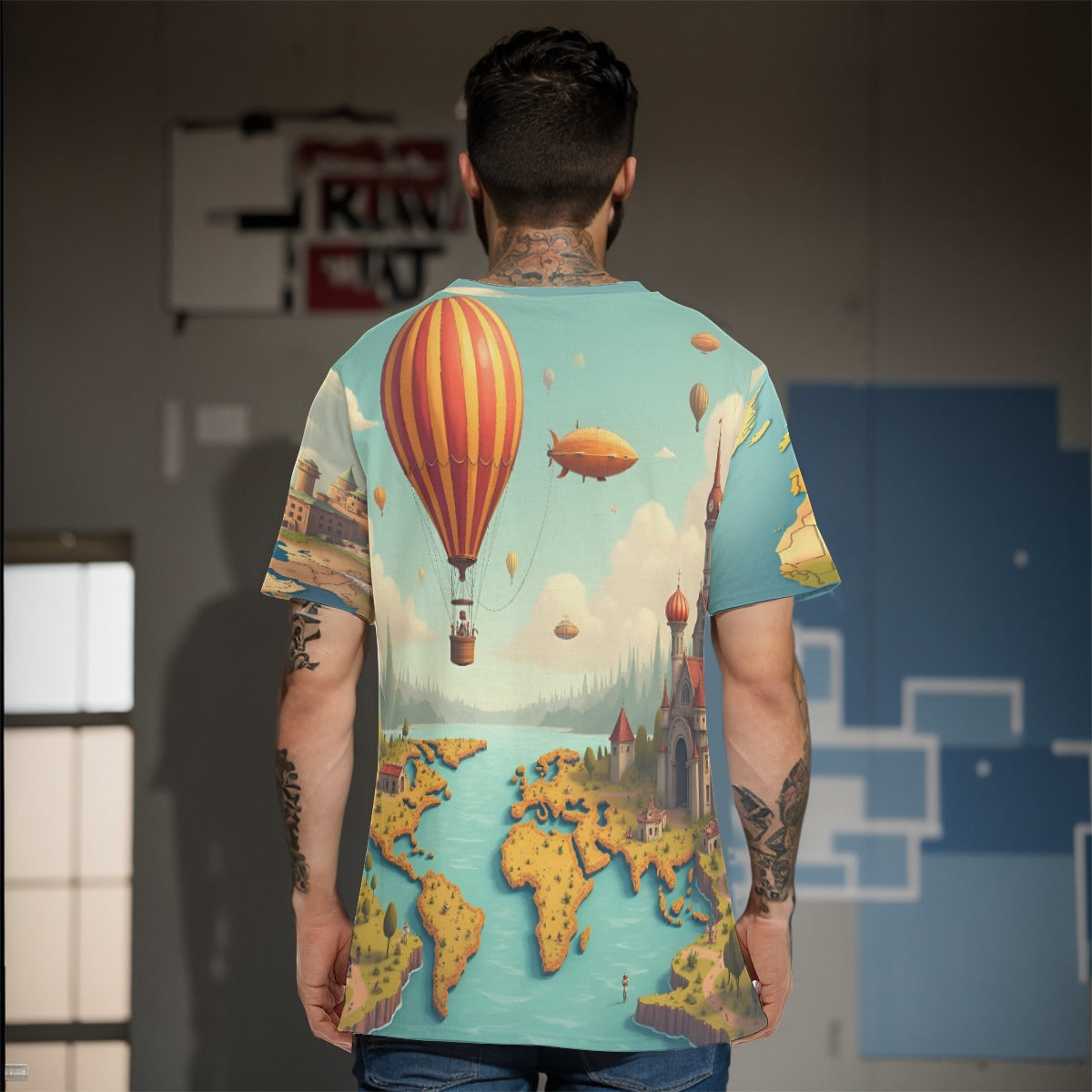 All-Over Print Men's O-Neck T-Shirt | 190GSM Cotton