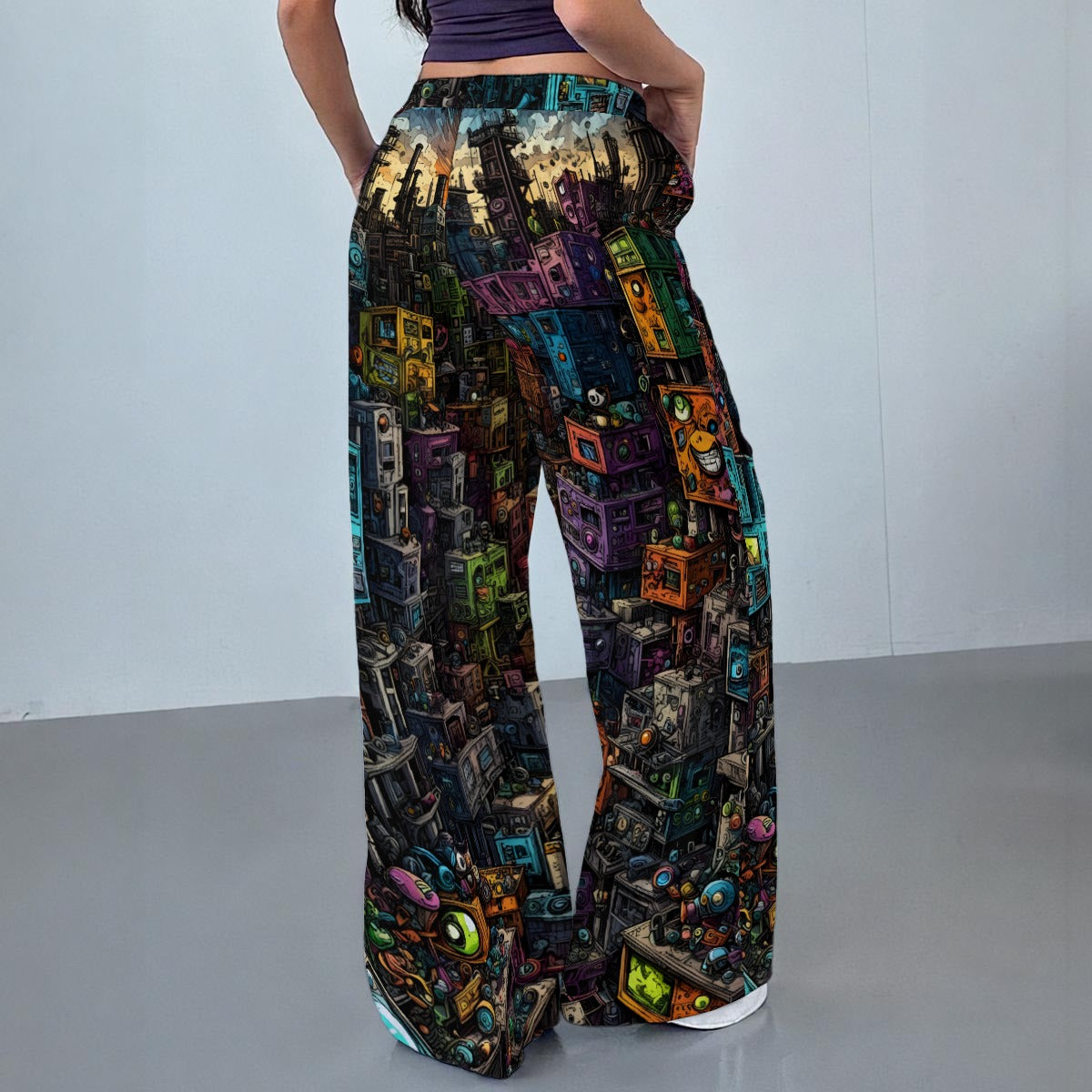 All-Over Print Women's Casual Pants|230GSM