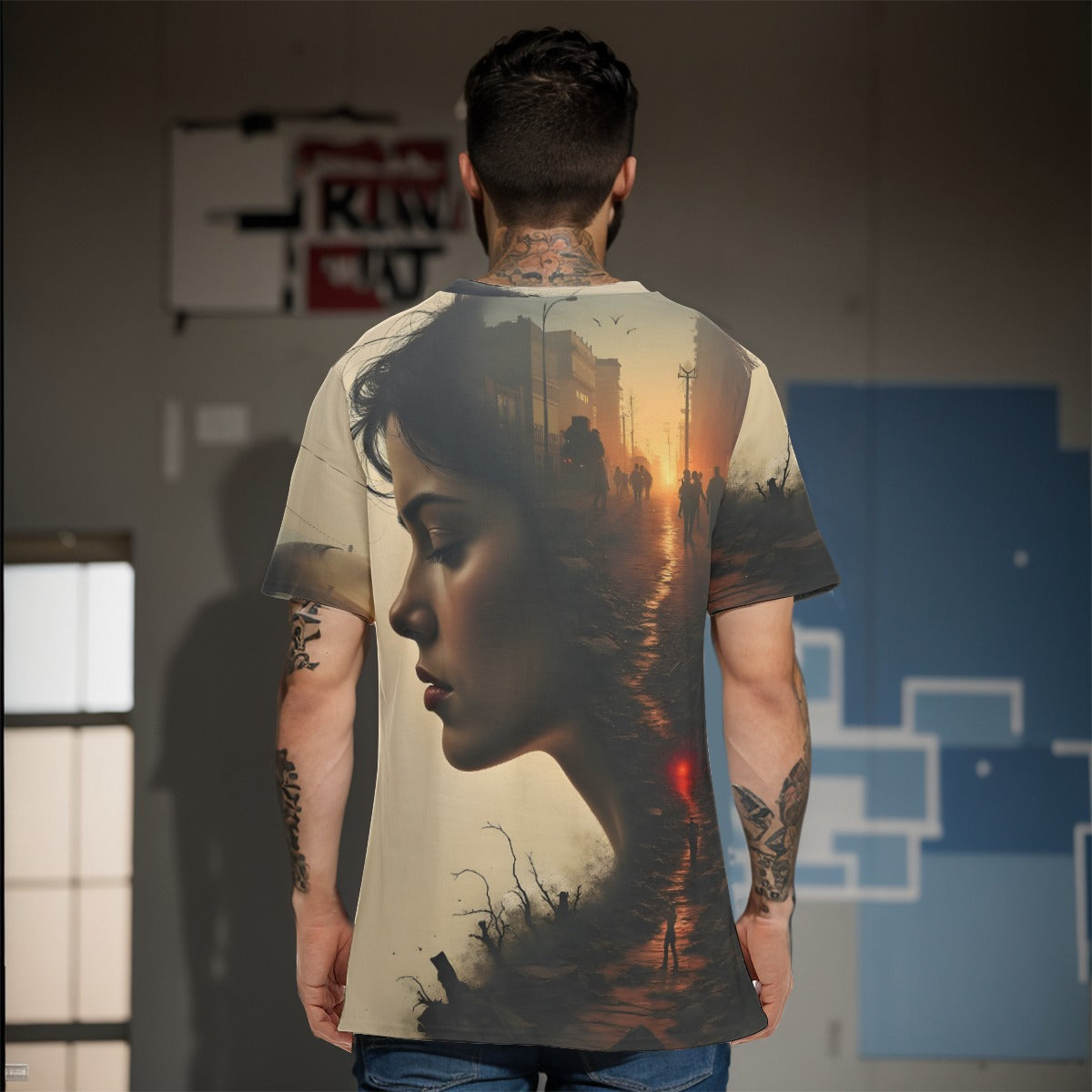 All-Over Print   O-Neck T-Shirt | 190GSM Cotton